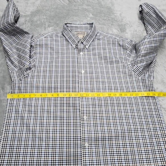 Duluth Trading Co. Mens Shirt Long Sleeve Button-Down Blue Plaid Check Size XL - Picture 8 of 10